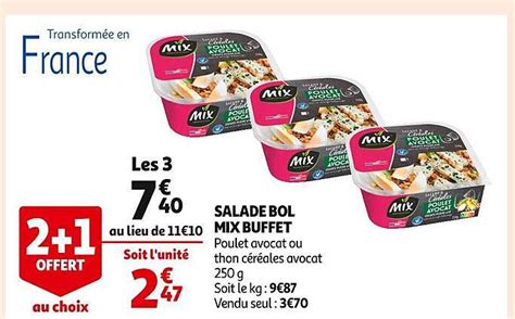 Promo Salade Bol Mix Buffet Chez Auchan Icatalogue Fr