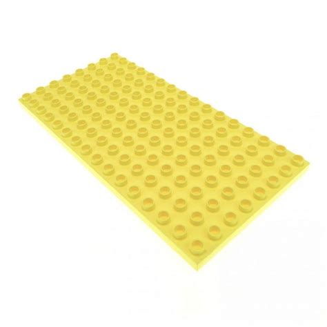 1x Lego Duplo Bau Platte 8x16 B Ware Abgenutzt Hell Gelb 61310 6490