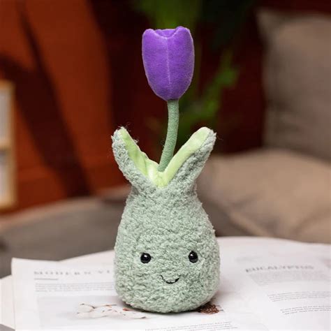 Friendly Kawaii Cuddly Tulip Flower Pot Stuffed Toy Plushie Collection