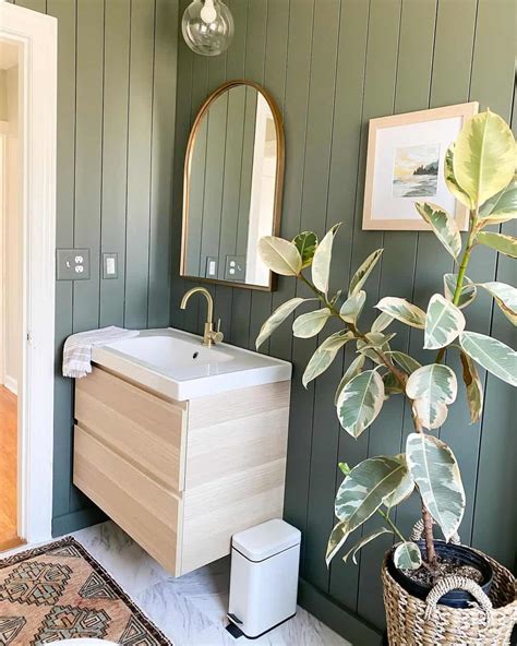 Small Sage Green Shiplap Bathroom Soul Lane