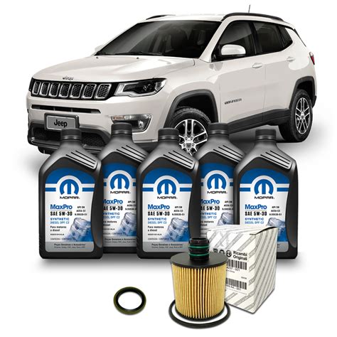 Oleo Jeep Compass Diesel - Kit Revisão Troca de Óleo Original Mopar 5w30 Jeep Compass 2.0 Diesel ...