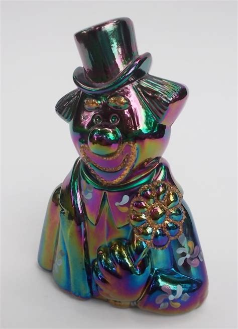 Sold Price Fenton Plum Carnival Hand Painted Clown 254 970 Invalid Date Edt