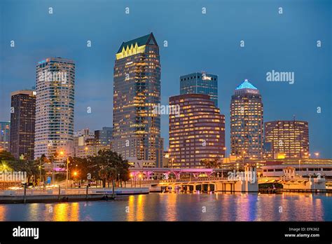 Downtown Tampa at Night Stock Photo - Alamy