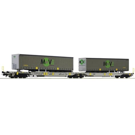 ROCO 67404 Spur H0 AAE Doppeltaschen Gelenkwagen T2000 MOVE Trail