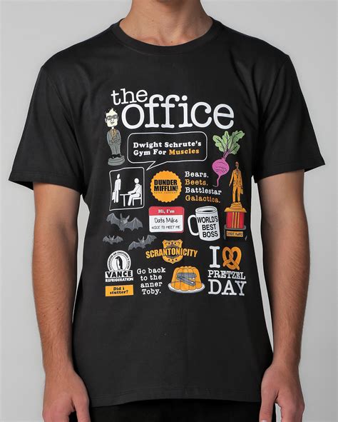 Riachuelo Camiseta The Office Manga Curta Preta Universal