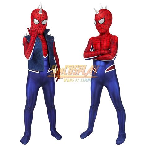 Kids Punk Spider-man Cosplay Costumes Punk-Rock Spidey Suit