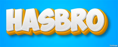 Hasbro Text Effect And Logo Design Brand