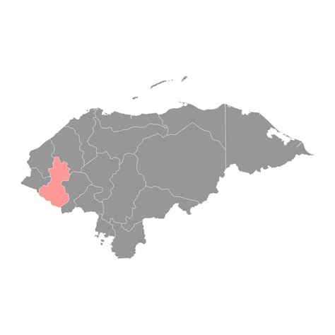 Mapa Del Departamento De Lempira División Administrativa De Honduras