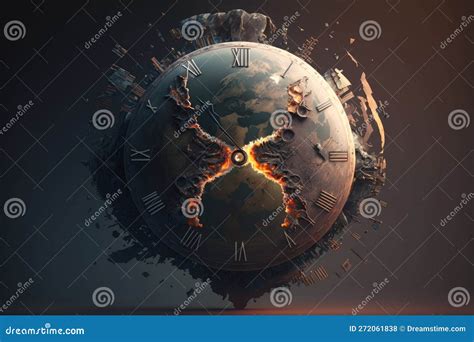 Clock Representing The End Of The World Time Is Passing Generative Ai