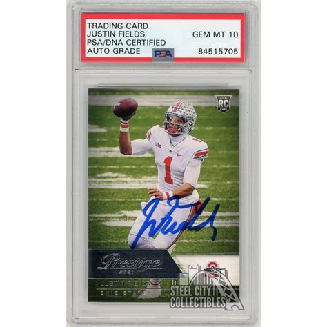 Justin Fields 2021 Chronicles Prestige Draft Picks Auto 80 Psadna