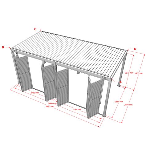 Dreamgarden Pergola Lamellenwand Genua M Faltwand Wei Sichtschutz