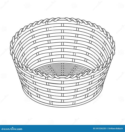 Icono Vectorial De Cesta Icono De Vector De Contorno Aislado En La