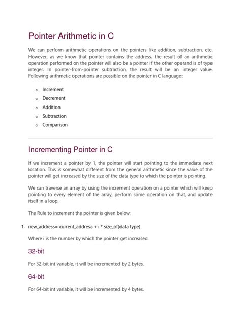 Pointer-Arithmetic-in-C | Download Free PDF | Pointer (Computer ...