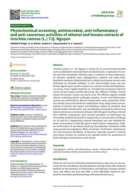 Pdf Phytochemical Analysis And Evaluation Of Antimicrobial