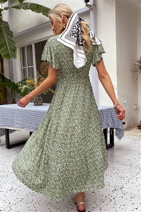 Robe Longue Champ Tre Verte Charme Champ Tre