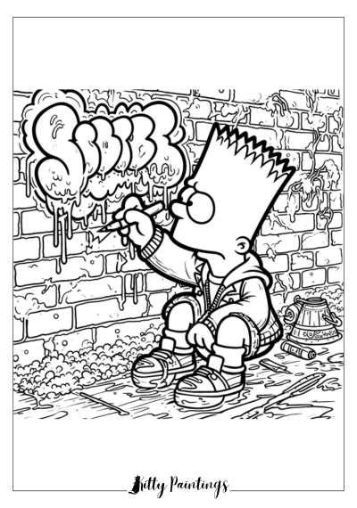 24 Bart Simpson Coloring Pages Easy Free Printable Images