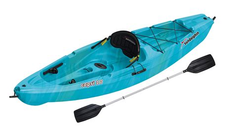 Sun Dolphin Capri 10 Sit On Recreational Kayak Blue Swirl Paddle