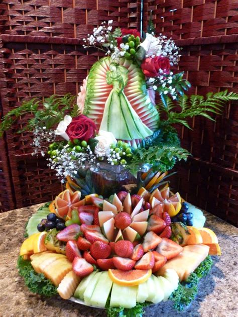 Bridal shower fruit platter and display | Fruit carving, Fruit creations, Fruit design