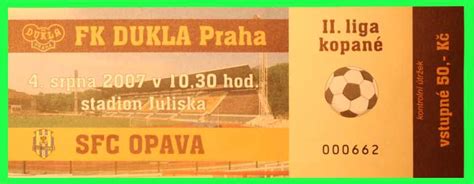 Fk Dukla Praha Vs Sfc Opava