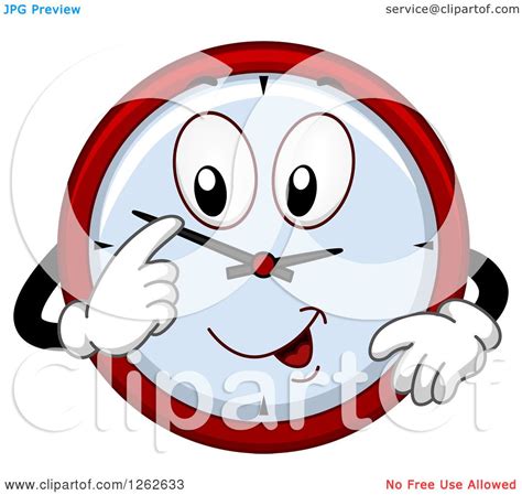 Clipart of a Clock Adjusting Its Hands - Royalty Free Vector ...