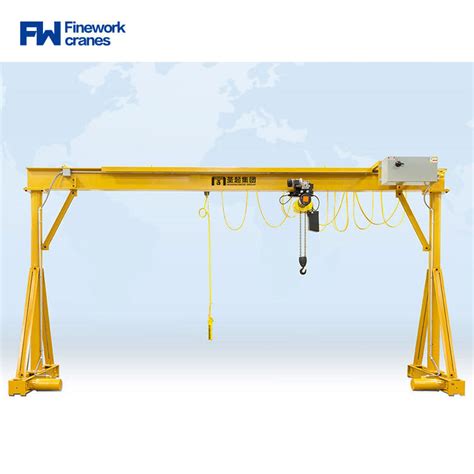 Outside Inside 5t Single Girder Electric Hoist Gantry Crane