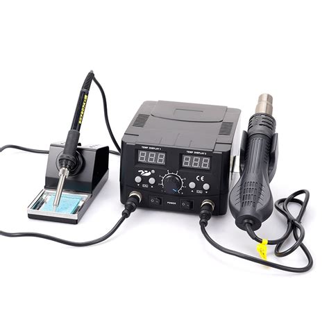 2 IN 1 Hot Air Gun Soldering Station Welding Solder Iron Kit Rework