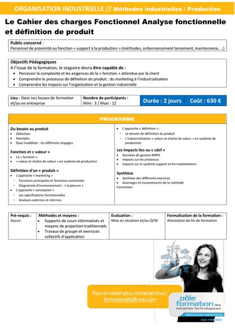 Formation Cahier Des Charges Fonctionnel