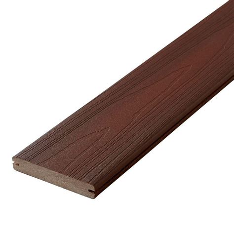 Fiberon Horizon 1 In X 5 14 In X 16 Ft Rosewood Grooved Edge Capped