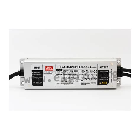 ELG 150 C1050DA 3Y Mean Well LED Drivers 150W Elpro Elektronik