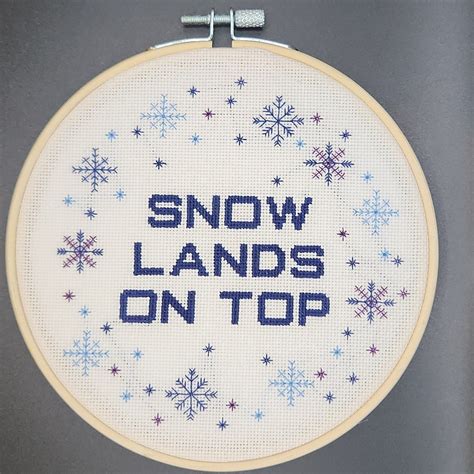 Snow Lands On Top Coriolanus Snow Quote Completed Cross Stitch Ballad