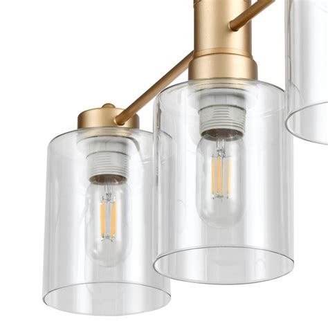 Plafoniera Living Klausen Arrow PL5 Gold Transparent KL100033 Sticla