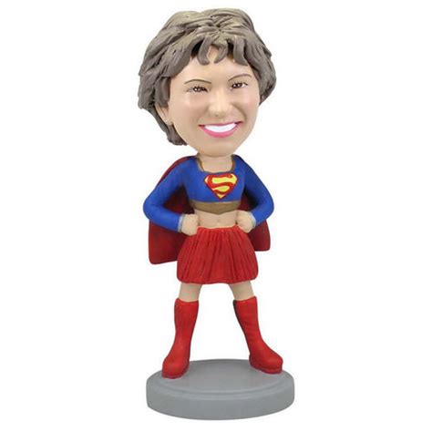 Superhero Woman Bobblehead Polyresin | Bobbleheads.com