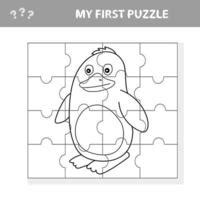 A vector of penguin puzzle for preschooll kids - my first puzzle 4651055 Vector Art at Vecteezy