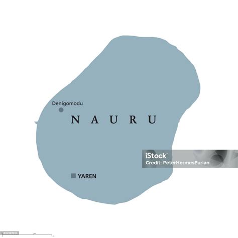 Nauru Political Map Stock Illustration Download Image Now Austria