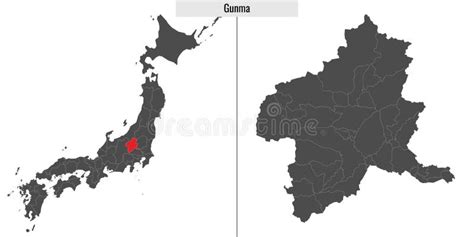 gunma prefecture flag japan stock vector illustration  file