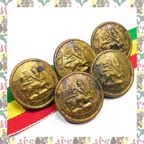 Haile Selassie I Lion Of Judah Button 5pcs A83 Ethiopia Etsy