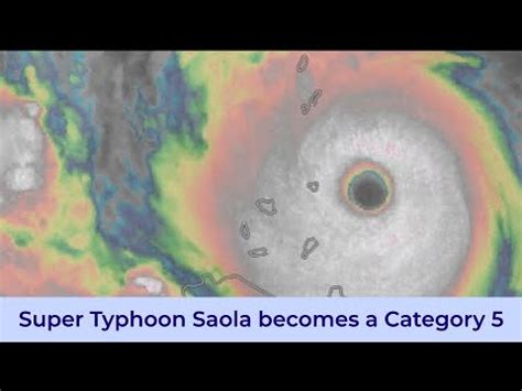 Super Typhoon Saola Becomes A Category 5 August 29 2023 YouTube