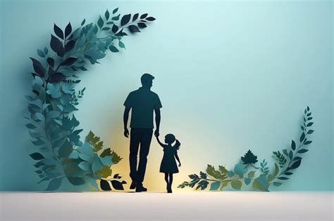 Grandfather Walking With His Grandson In The Park Premium Ai