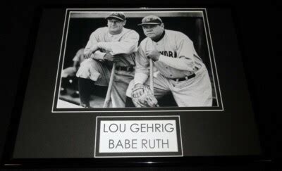 Lou Gehrig Babe Ruth Framed 11x14 Photo Display NY Yankees EBay