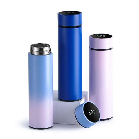Hot Water Bottle Double Stainless Steel Metal Tumbler Cola Ml With Touch Screen LED Control