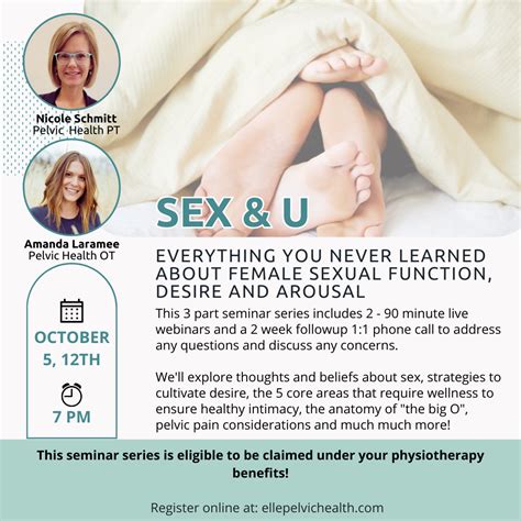 Sex And U Live Webinar Elle Pelvic Health