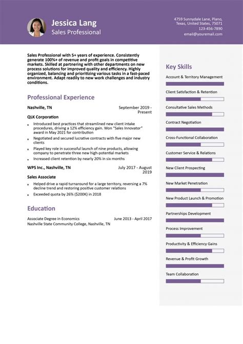 Best Sales Consultant Resume Examples And Templates For 2025