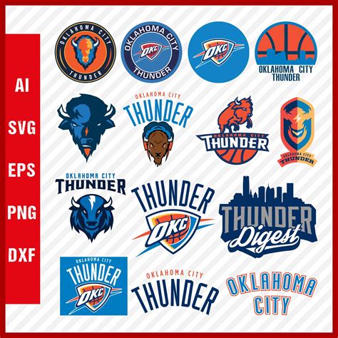 Oklahoma City Thunder Logo SVG, Thunder SVG Cut Files, PNG | Inspire Uplift