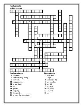 T es branché 3 Unité 4 Leçon B Crossword by jer520 LLC TPT