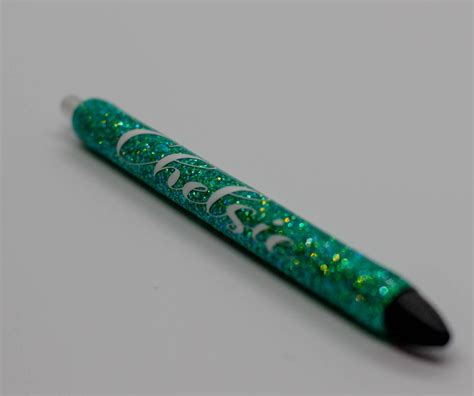 Custom Personalized Green Glitter Pen Epoxy Inkjoy Pen Etsy