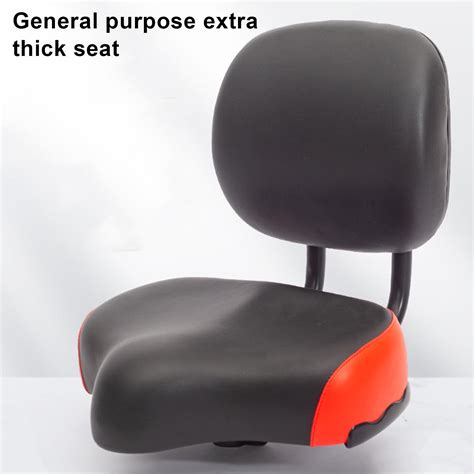 Bike Seat With Backrest Height Adjustable Latex Padded Cushion Tricycle