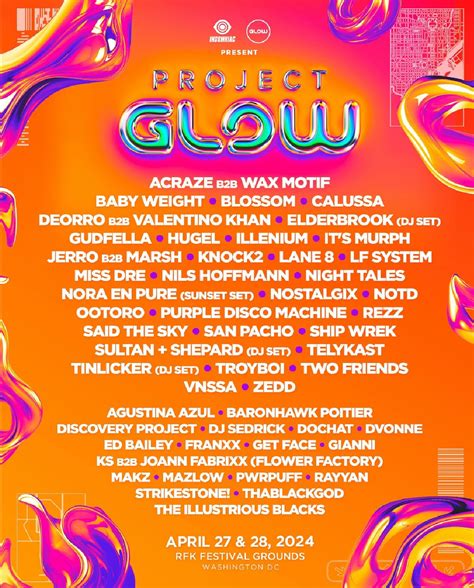 Project GLOW Reveals 2024 Lineup Featuring 55 Artists | That Festival Site
