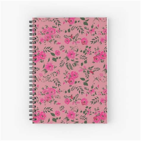 Cuaderno De Espiral Con La Obra Flores Rosas De Verano De Bertelv