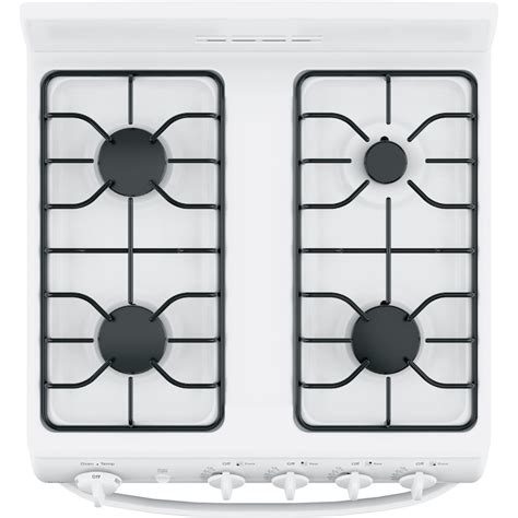 Hotpoint 24 In 4 Burners 2 9 Cu Ft Freestanding Natural Gas Range White Rgas300dmww At