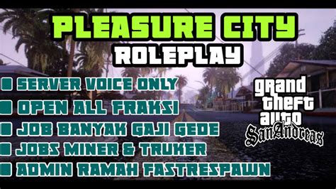 Server Gta Samp Android Terbaru Pleasure City Roleplay Voice